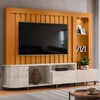 Estante para TV Até 70 Polegadas Le Mans 1 Porta 2 Gavetas Cinamomo/Off White - Madetec