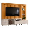 Estante para TV Até 70 Polegadas Le Mans 1 Porta 2 Gavetas Cinamomo/Off White - Madetec
