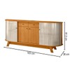 Balcão Buffet Mônaco 4 Portas 2 Gavetas Cinamomo/Off White - Madetec