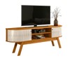 Rack para TV Até 75 Polegadas Valencia 2 Portas Cinamomo/Off White - Madetec