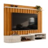 Painel para TV Até 75 Polegadas Imola 1 Porta 2 Prateleiras Ripado Cinamomo/Off White - Madetec