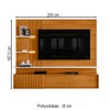 Estante para TV Até 65 Polegadas Atena 2 Portas Cinamomo/Off White - Madetec