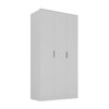 Guarda-Roupa Solteiro Ravi  3 Portas 2 Gavetas 100% Mdf Branco - Mambel