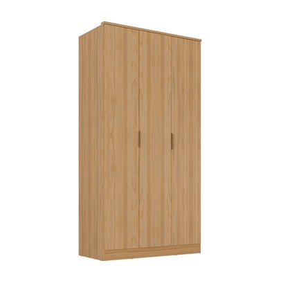 Guarda-Roupa Solteiro Ravi  3 Portas 2 Gavetas 100% Mdf Olmo Italiano - Mambel