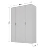 Guarda-Roupa Solteiro Ravi  4 Portas 2 Gavetas 100% Mdf Branco - Mambel