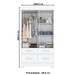 Guarda-Roupa Solteiro Marel 2 Portas 4 Gavetas com Espelho Flex Branco/Rosa - Briz