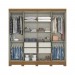 Guarda-Roupa Casal 8 Portas 4 Gavetas com Espelho Nature/Off White - Briz