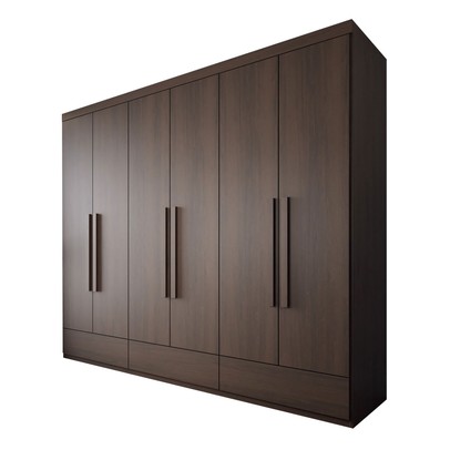 Guarda-Roupa Casal Romênia 6 Portas 7 Gavetas Jacarandá - Panorama Móveis