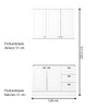 Cozinha Compacta Americana 5 Portas 3 Gavetas 100% Mdf Branco - Henn