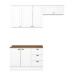 Cozinha Compacta Americana 6 Portas 3 Gavetas 100% Mdf Branco/Nature - Henn
