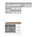Cozinha Compacta Americana 6 Portas 3 Gavetas 100% Mdf Branco/Nature - Henn