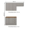 Cozinha Compacta Americana 6 Portas 3 Gavetas 100% Mdf Cinza/Nature - Henn