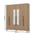 Guarda-Roupa Casal 6 Portas 2 Gavetas com Espelho B368 Jequitibá - Briz