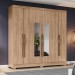 Guarda-Roupa Casal 6 Portas 2 Gavetas com Espelho B368 Jequitibá - Briz