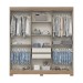 Guarda-Roupa Casal 6 Portas 2 Gavetas com Espelho B368 Jequitibá - Briz