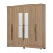 Guarda-Roupa Casal 6 Portas 2 Gavetas com Espelho B368 Jequitibá - Briz