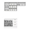 Cozinha Compacta Americana 6 Portas 3 Gavetas 100% Mdf Ce755 Branco - Henn