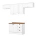 Cozinha Completa Americana 7 Portas 3 Gavetas com Tampo 100% Mdf Nature - Henn