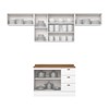 Cozinha Completa Americana 7 Portas 3 Gavetas com Tampo 100% Mdf Nature - Henn