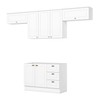 Cozinha Completa Americana 7 Portas 3 Gavetas 100% Mdf Branco - Henn