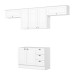 Cozinha Completa Americana 7 Portas 3 Gavetas 100% Mdf Branco - Henn