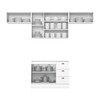 Cozinha Completa Americana 7 Portas 3 Gavetas 100% Mdf Branco - Henn
