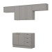 Cozinha Completa Americana 7 Portas 3 Gavetas 100% Mdf Cinza - Henn