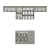 Cozinha Completa Americana 7 Portas 3 Gavetas 100% Mdf Cinza - Henn