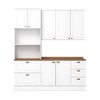 Cozinha Completa Americana 7 Portas 5 Gavetas 100% Mdf Branco Hp/Nature Ce758 - Henn