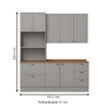 Cozinha Completa Americana 7 Portas 5 Gavetas 100% Mdf Cinza/Nature Ce758 - Henn