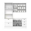 Cozinha Completa Americana 7 Portas 5 Gavetas 100% Mdf Branco - Henn