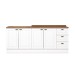 Cozinha Compacta Americana 4 Portas 3 Gavetas 100% Mdf Branco Nature Ce760 - Henn