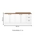 Cozinha Compacta Americana 4 Portas 3 Gavetas 100% Mdf Branco Nature Ce760 - Henn