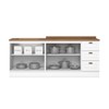Cozinha Compacta Americana 4 Portas 3 Gavetas 100% Mdf Branco Nature Ce760 - Henn