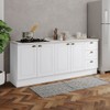 Cozinha Compacta Americana 4 Portas 3 Gavetas 100% Mdf Branco - Henn