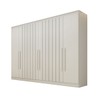 Guarda-Roupa Oxford 6 Portas 6 Gavetas com Ripado 100% Mdf Off White - Mademarques