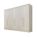 Guarda-Roupa Oxford 6 Portas 6 Gavetas com Ripado 100% Mdf Off White - Mademarques
