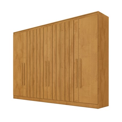 Guarda-Roupa Oxford 6 Portas 6 Gavetas com Ripado 100% Mdf Peroba - Mademarques