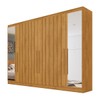Guarda-Roupa Casal Oxford 6 Portas 6 Gavetas com Espelho Ripado 100% Mdf Peroba - Mademarques