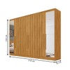 Guarda-Roupa Casal Oxford 6 Portas 6 Gavetas com Espelho Ripado 100% Mdf Peroba - Mademarques