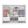 Guarda-Roupa Casal Atlanta 2 Portas 4 Gavetas Ripado com Espelho Branco Acetinado - Mademarques