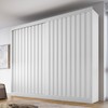 Guarda-Roupa Casal Atlanta 2 Portas 4 Gavetas com Ripado 100% Mdf Branco Acetinado - Mademarques