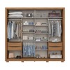 Guarda-Roupa Casal Medelín 2 Portas 4 Gavetas com Espelho Nature/Off White - Henn