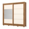 Guarda-Roupa Casal Medelín 2 Portas 4 Gavetas com Espelho Nature/Off White - Henn