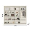 Guarda-Roupa Solteiro Galati 2 Portas 4 Gavetas 100% Mdf com Ripado Off White - Mademarques