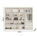 Guarda-Roupa Solteiro Galati 2 Portas 4 Gavetas 100% Mdf com Ripado Off White - Mademarques