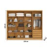 Guarda-Roupa Solteiro Galati 2 Portas 4 Gavetas 100% Mdf com Ripado Peroba - Mademarques