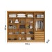Guarda-Roupa Solteiro Galati 2 Portas 4 Gavetas 100% Mdf com Ripado Peroba - Mademarques