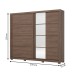 Guarda-Roupa Casal Palace 2 Portas 4 Gavetas com Espelho Castanho Hp - Henn