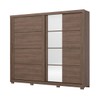 Guarda-Roupa Casal Palace 2 Portas 4 Gavetas com Espelho Castanho Hp - Henn